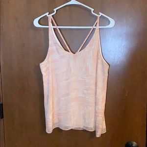 Pink and white cami tank
